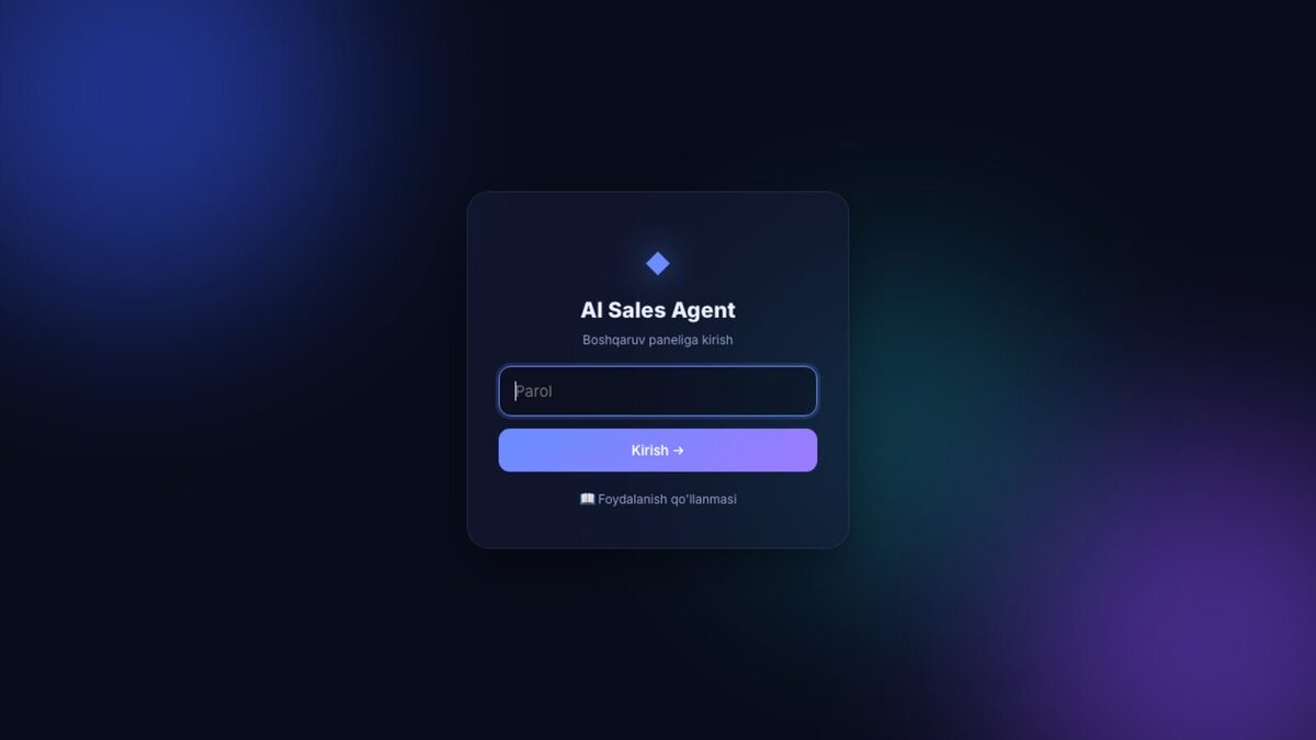 AI Sales Agent — Telegram bot operator